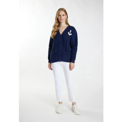 Abbildung von Dreimaster Grassland Strickjacke, Damen, Größe: XS/S, Marine