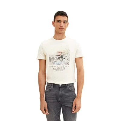 Abbildung von TOM TAILOR Herren 1035525 T Shirt, 18592 Vintage Beige, 3XL