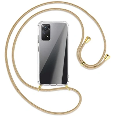 Abbildung von mtb more energy® Handykette kompatibel mit Xiaomi Redmi Note 11 Pro 4G, 5G (6.67&#039;&#039;) Caramel/Gold Smartphone Hülle zum Umhängen Anti Shock Full TPU Case