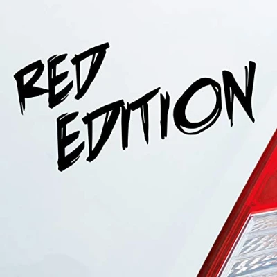 Abbildung von Hellweg Druckerei Red Edition Auto Car Tuning Aufkleber Sticker Heckscheibenaufkleber