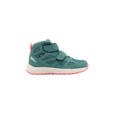 Abbildung von Jack Wolfskin Woodland Hikingschuh für Kinder, Größe: 40, Jade green Leder