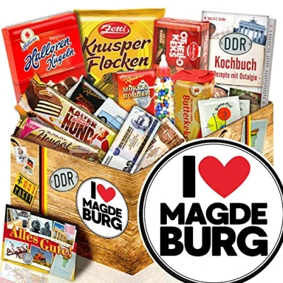 Abbildung von I love Magdeburg/Süßigkeiten DDR/Magdeburg Geschenk Paar