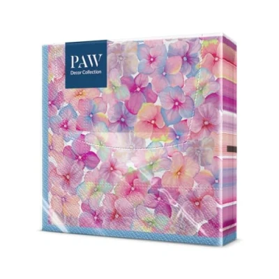 Abbildung von PAW Servietten 3 lagig (33 x 33 cm) I 20 Stück Perfekt für Geburtstage, Partys, Hochzeiten, Kommunion und Feiern Tischdeko Bunte Papierservietten Blüten Flora Flower Explosion
