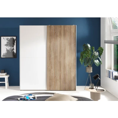 Abbildung von Schlafkontor Schwebetürenschrank &quot;Berno Kleiderschrank mit Schiebetüren&quot;, Rillenoptik