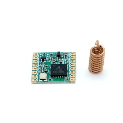 Abbildung von Paradisetronic.com RFM95W 868MHz LoRa Breakout Board mit Antenne, Long Range Funkmodul für z.B. Arduino und Raspberry Pi