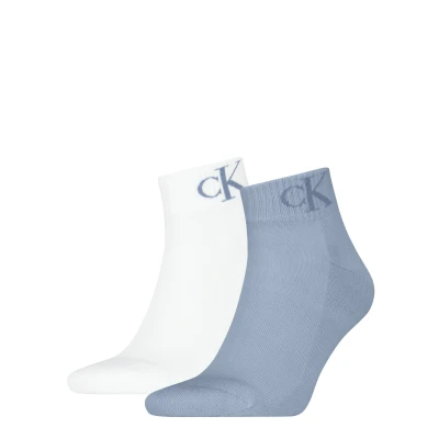Abbildung von Calvin Klein Jeans Socken CKJ MEN QUARTER 2P MONOGRAM (2 Paar) mit dezenter Logostickerei