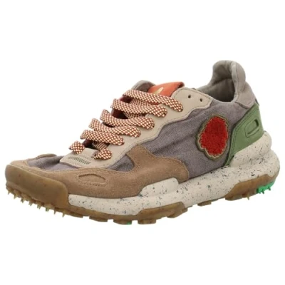 Abbildung von Satorisan Chacrona Linen Casual Sneaker Herren Vintage Leder und Leinen Sportschuhe Farbe Faded Chestnut Größe 47