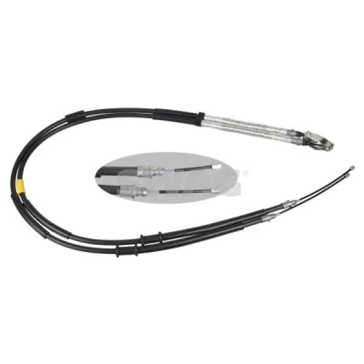 Abbildung von SWAG 42 10 3667 Handbremsseil hinten links, rechts 1490, 1478mm OPEL: Corsa D Schrägheck, E Schrägheck