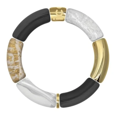Abbildung von ICE Jewellery Bella Armband Gold Schwarz Fashion Damen, Einheitsgröße, Acryl, Acryl