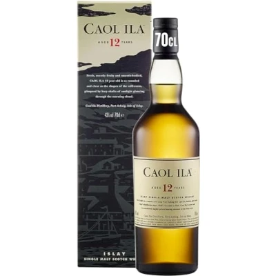 Abbildung von Caol Ila 12 Jahre Single Malt Whisky 43 % vol 70 cl Scotch Torfiger aus Islay Erkennbare Rauchigkeit Frisch Süß fruchtiger und weicher Körper