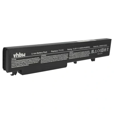 Abbildung von vhbw Akku kompatibel mit Dell Vostro 1710, 1720 Laptop Notebook (Li Ion, 4400mAh, 14.8V, 65.12Wh, schwarz)