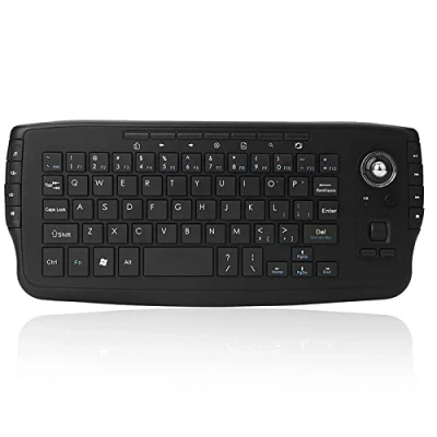 Abbildung von Docooler E30 2,4 GHz Wireless Keyboard mit Trackball Maus Scrollrad Fernbedienung für Android TV Box Smart PC Notebook