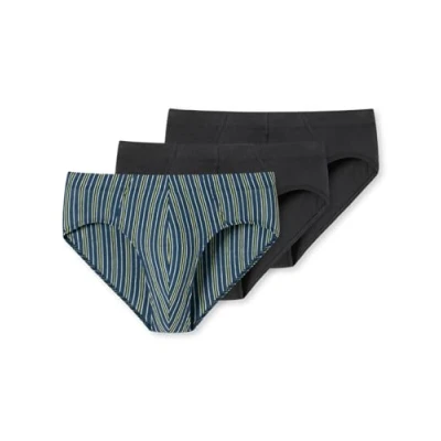 Abbildung von Schiesser 3PACK Slip Dunkelblau schwarz, Herren, Größe: Medium, schwarz