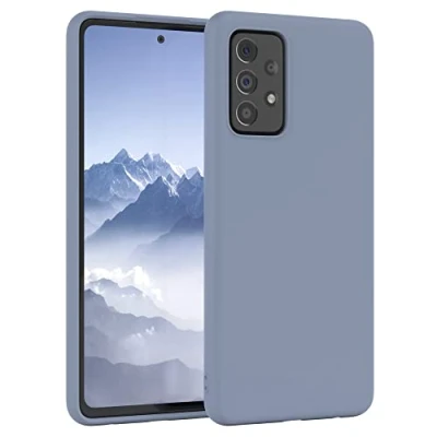 Abbildung von EAZY CASE Premium Silikon Handyhülle kompatibel mit Samsung Galaxy A72, A72 (5G), Slimcover Kameraschutz und Innenfutter, Silikonhülle, Schutzhülle, Bumper, Handy Case, Hülle, Softcase, EIS Blau