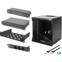 Abbildung von Digitus Serverschrank Netzwerk Set 254 mm (10) 6HE, 312 x 300 (B T)