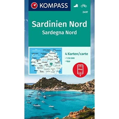 Abbildung von KOMPASS Wanderkarten Set 2497 Sardinien Nord / Sardegna (4 Karten) 1:50.000: inklusive Karte zur offline Verwendung in der App. Fahrradfahren.