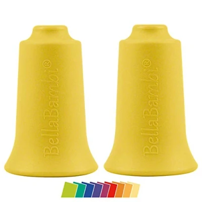 Abbildung von 2er Set BellaBambi® original Schröpfglas vielseitige Saugglocken Cups für Faszien Massage &amp; Trigger Pointer Ideal Beauty, Sport Wellness Made in Germany Sensitive Zitronengelb