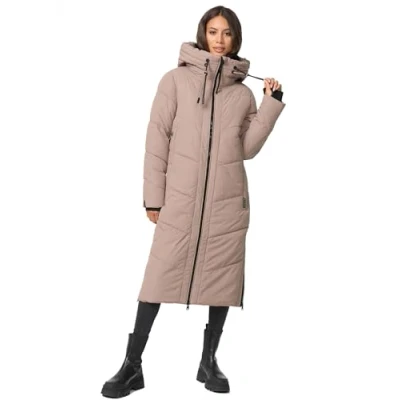 Abbildung von Marikoo Stepp Nadaree Wintermantel, Damen, Größe: Large, Taupe grey