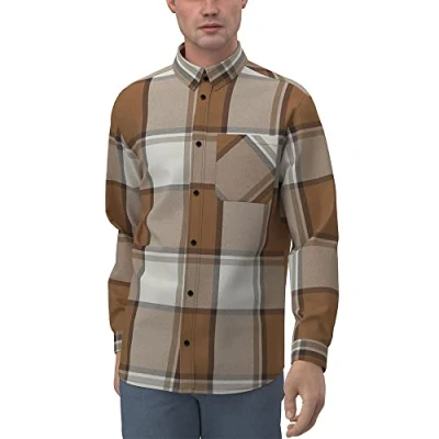 Abbildung von Jack &amp; Jones Men&#039;s JOROWEN Fast Check Shirt LS FST Hemd, Chipmunk, XL