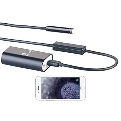 Abbildung von Somikon Endoskopkamera: WiFi HD Endoskop Kamera für iOS und Android Mobilgeräte, 2 m (Endoskop iPhone App, Endoscope, Mobiltelefon)