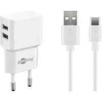 Abbildung von Goobay USB C™ Dual Ladeset Smartphone Ladegerät (2 tlg)