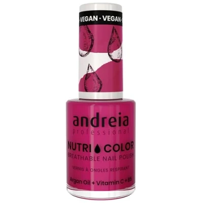 Abbildung von Andreia Professional NutriColor Atmungsaktiver Nagellack Veganer und Tierversuchsfreier Nagelkunst mit langanhaltendem Glanz Finish Farbe NC19 Pink 10.5ml