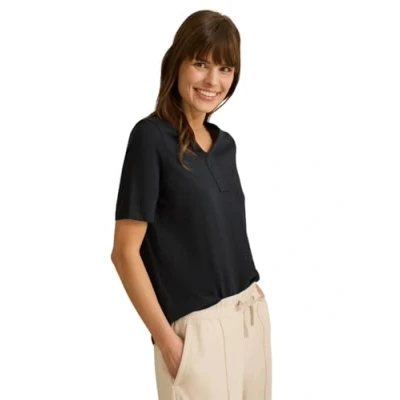 Abbildung von Cecil IM LOOK Tshirt basic, Damen, Größe: XXL, Schwarz