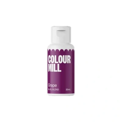 Abbildung von Colour Mill Oil Blend Grape Lebensmittelfarbe auf Ölbasis Lebensmittelfarben für Schokolade, Fondant, Cupcakes, Kuchen, Backen, Macaron Food Coloring Tortendeko 20ml