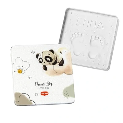 Abbildung von Tiny Love Zauberbox quadratisch, Erinnerungsbox Baby, Gipsabdruck Baby Hand und Fuß, Andenken Jungs/Mädchen, Dermatol. getestet, Clay Komplettset, Babyzimmer Deko, Geschenk Neugeborene, Creations
