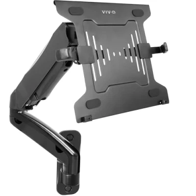 Abbildung von VIVO Mount V001GL Laptop Wandhalterung, höhenverstellbar, pneumatisch, verlängerter Arm, voll bewegliche Notebookablage, passend für 25,4 bis 39,6 cm (10 15,6 Zoll) Bildschirme, Schwarz