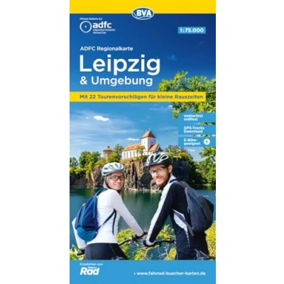 Abbildung von ADFC Regionalkarte Leipzig und Umgebung, 1:75.000, mit Tagestourenvorschlägen, reiß wetterfest, E Bike geeignet, GPS Tracks Download (ADFC 1:75000)