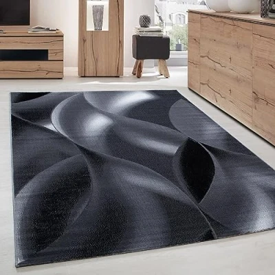 Abbildung von Designteppich Abstrakt Wellen Design, Carpettex, Läufer, Höhe: 6 mm, Modern Kurzflor Teppich Wohnzimmer Design Pflegeleicht