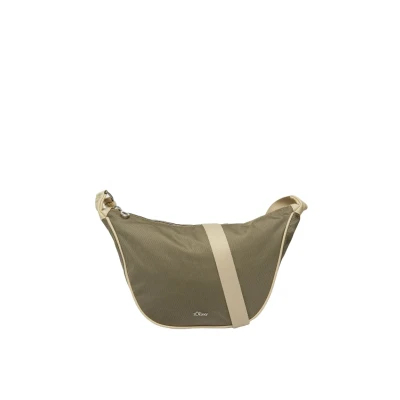 Abbildung von s.Oliver Halbmond MIT Reissverschlussfach UND LOGO Umhängetasche, Damen, Größe: One Size, Helles beige