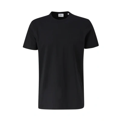 Abbildung von s.Oliver Black Label Tshirt basic, Herren, Größe: Small, Schwarz