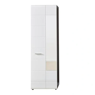 Abbildung von trendteam smart living Garderobenschrank Schrank Garderobe Line Aufbaumaß (BxHxT) 60 x 191 36 cm Farbe Sardegna Rauchsilber mit Weiß 189812703