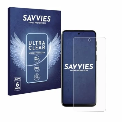 Abbildung von Savvies 6 Stück Schutzfolie für Motorola Moto G55 Displayschutz Folie Ultra Transparent