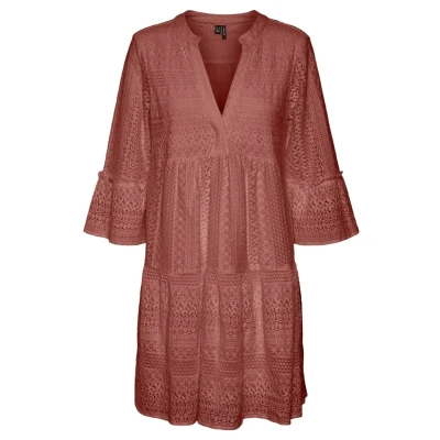 Abbildung von Vero Moda Vmhoney V NECK Tunic Freizeitkleid, Damen, Größe: Medium, Rose brown