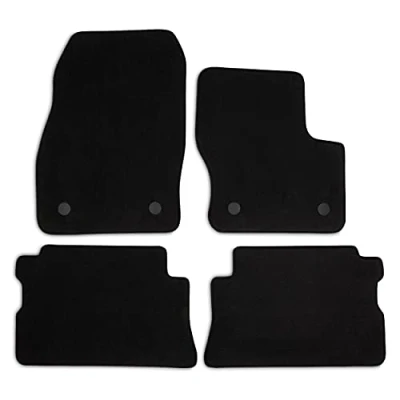 Abbildung von Safe Travel Maßgeschneiderte 3 mm robuste Gummi Fußmatten mit schwarzem Rand, Sicherheits Clips, 4er Set für Ford Kuga (ab 2015)