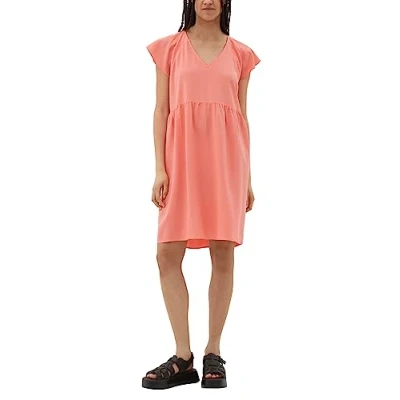 Abbildung von QS by s.Oliver Kurzes Freizeitkleid, Damen, Größe: 40, Pfirsich