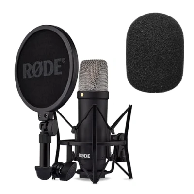Abbildung von RØDE Mikrofon Rode NT1 Signature Black mit Popschutz (mit keepdrum WS2 Popschutz)