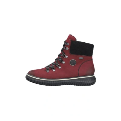 Abbildung von Rieker Schnürstiefelette, Damen, Größe: 39, Rot Schuhe