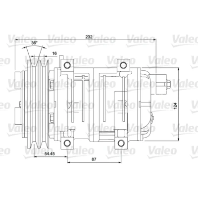 Abbildung von VALEO 700868 Kompressor, Klimaanlage 24V NEW ORIGINAL PART