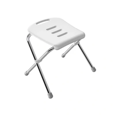 Abbildung von Spirella Vivawell Duschhocker Badhocker Duschklappsitz klappbar mit rutschhemmenden Füßen Edelstahl