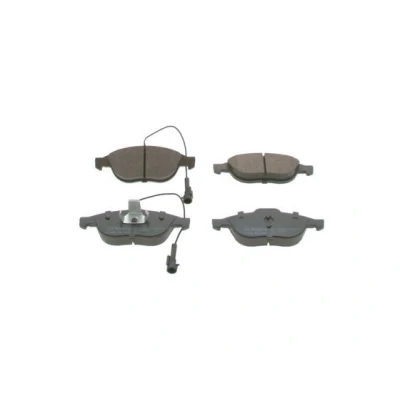 Abbildung von BOSCH 0 986 424 507 Bremsbelagsatz Low Metallic mit integriertem Verschleißsensor Kolbenclip, Anti Quietsch Blech ALFA ROMEO: 147