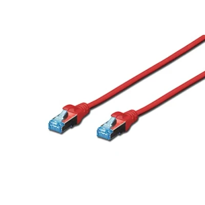 Abbildung von DIGITUS LAN Kabel Cat 5e 3m CCA Netzwerkkabel Mit RJ45 SF/UTP Geschirmt Kompatibel zu 6 &amp; 5 Rot