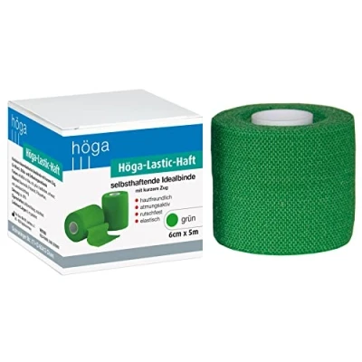 Abbildung von Höga lastic haft Binde 6 cmx5 m grün 1 St