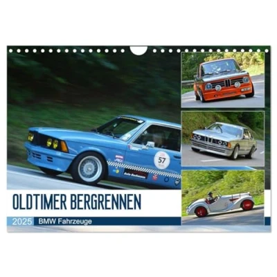 Abbildung von OLDTIMER BERGRENNEN BMW Fahrzeuge (Wandkalender 2025 DIN A4 quer), CALVENDO Monatskalender: Die schnellen Bayern am Berg (CALVENDO Mobilitaet)
