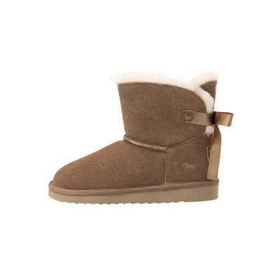 Abbildung von Mustang Snowboot/Winterstiefel, Damen, Größe: 41, Taupe Schuhe