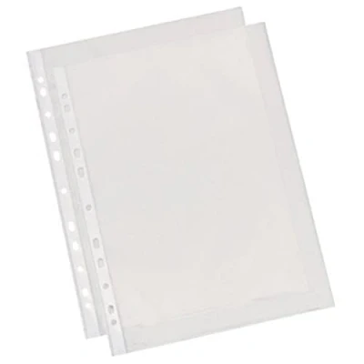 Abbildung von Leitz Esselte Standard Prospekthüllen Set, 10 Stück, A4 Format, Farblos mit glänzender Oberfläche, Obere Öffnung, 0,055 mm PP Folie, 56061