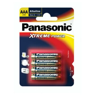 Abbildung von Panasonic LR03 Batterien Alkaline Xtreme Power, Größe AAA, Packung mit 4 Stück